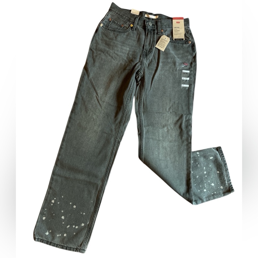 LEVI STRAUSS LOW PRO MID RISE STRAIGHT LEG STONEWASH WOMEN’S JEANS. SIZE 27